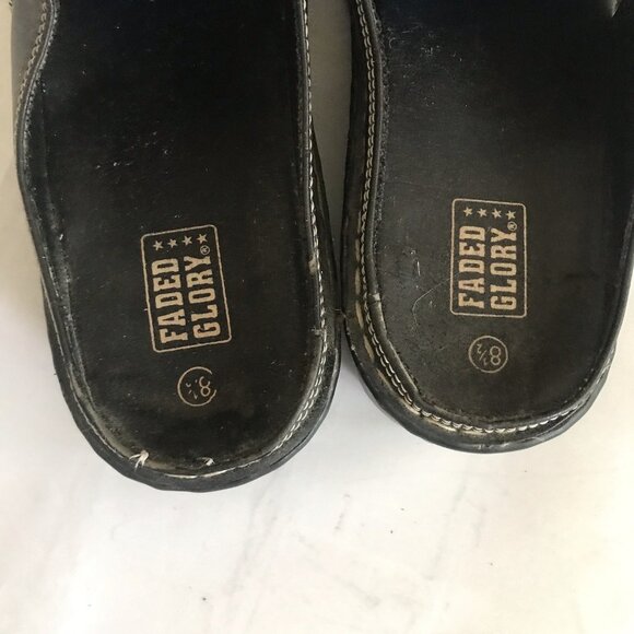Vintage Faded Glory Black Loafers Clogs Size 8.5 - Picture 5 of 7